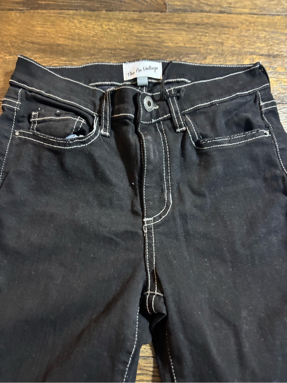 The Oui Boutique Women's Black Skinny Jeans with Contrast Stitching